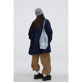 Unisex Jacket Retro Workwear Mid-Length Loose Fall Winter Coat